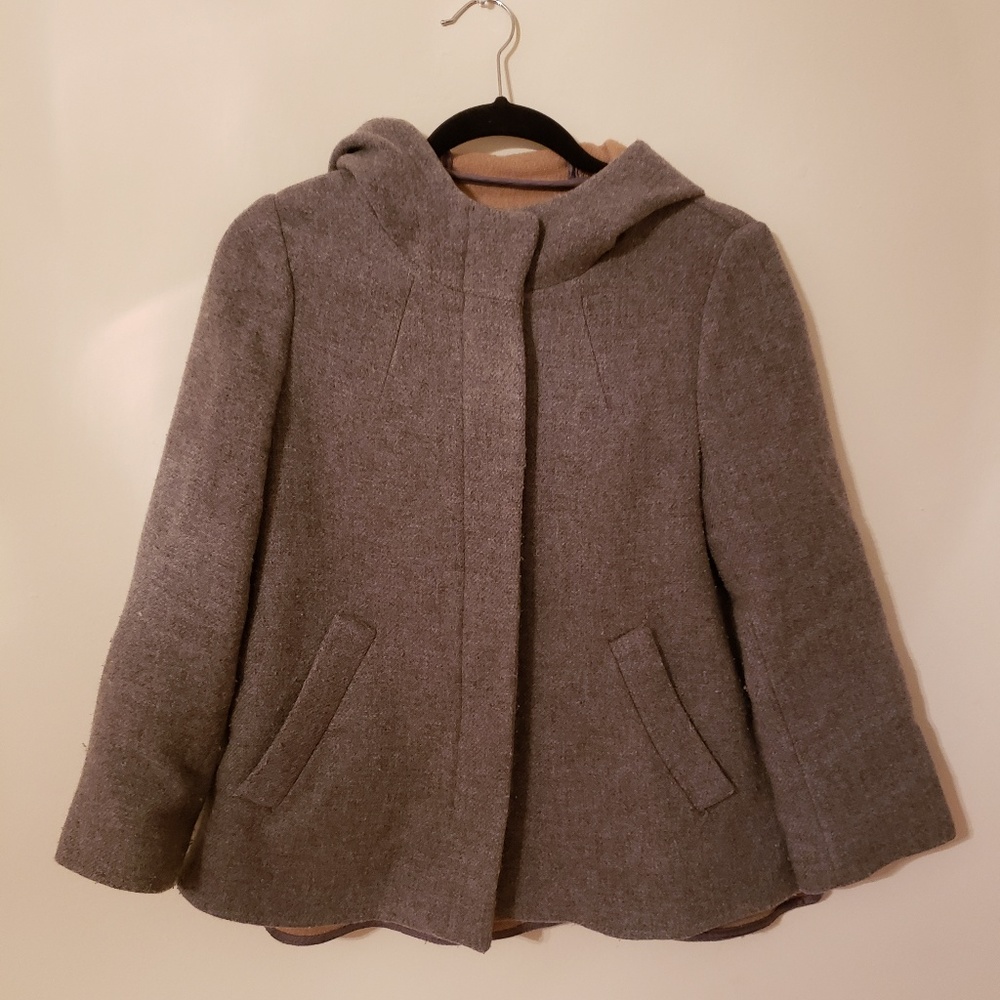Zara Basic Medium Grey Winter Coat